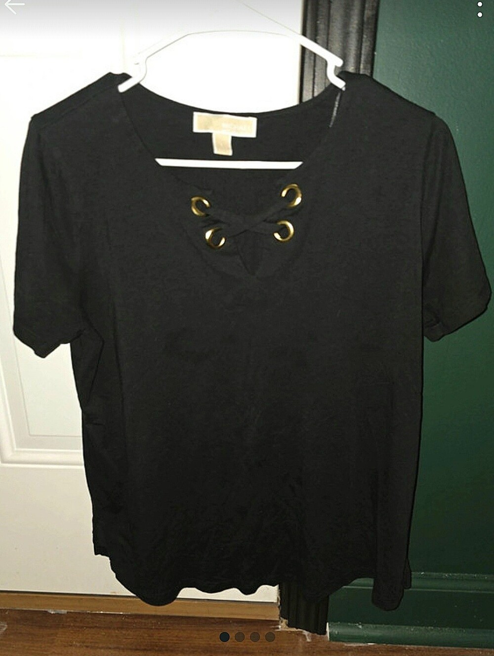 Michael Kors Black Short Sleeve Women's Top